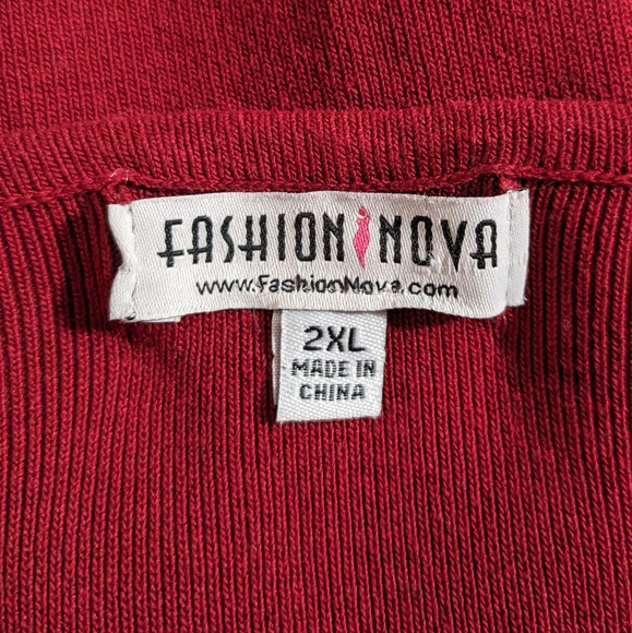 Fashion Nova red knit dress - Picture 3 of 7